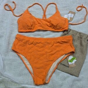 BNWT / Berlook / XL / Floral Jacquard Plus Size Bikini Set